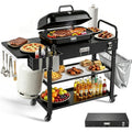Foldable Outdoor Grill Cart Table