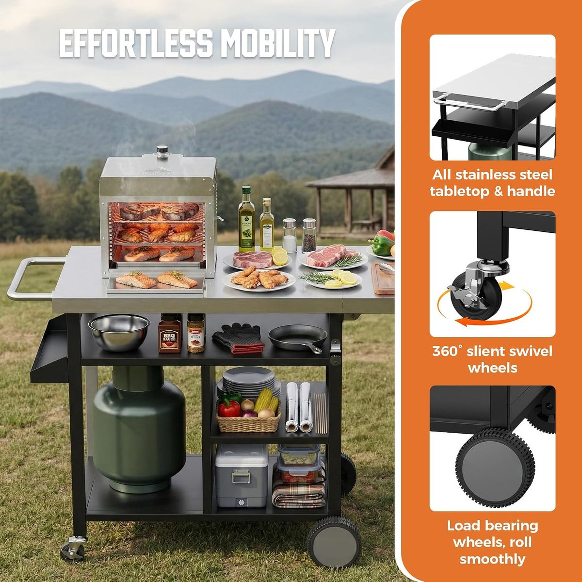 Stainless Steel Outdoor Cooking Table