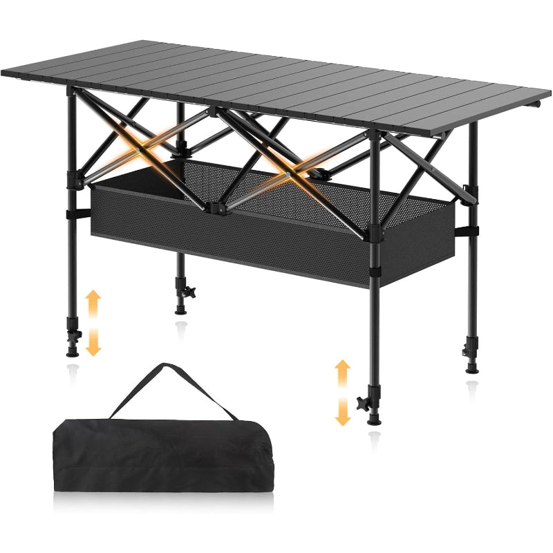 Folding Roll‑Up Portable Camping Picnic Table