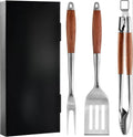 Heavy‑Duty Rose Wooden BBQ Grilling Tools Set