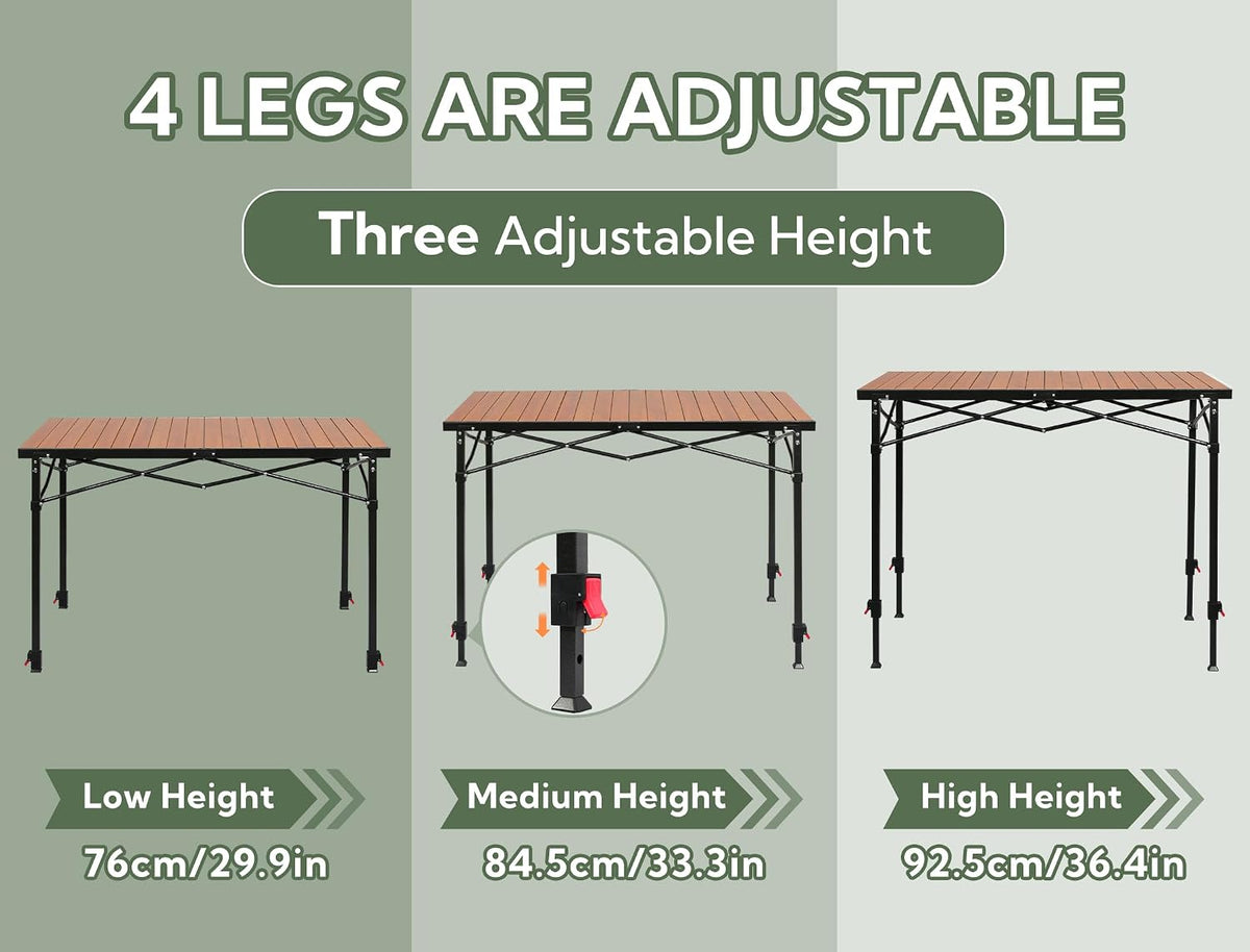 Height Portable Outdoor Camping Table