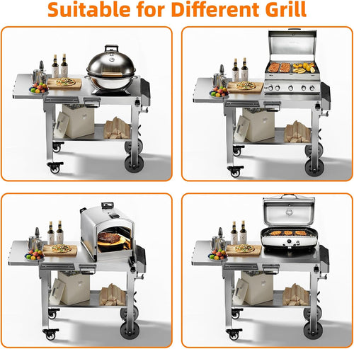 304 Stainless Steel BBQ Grill Cart