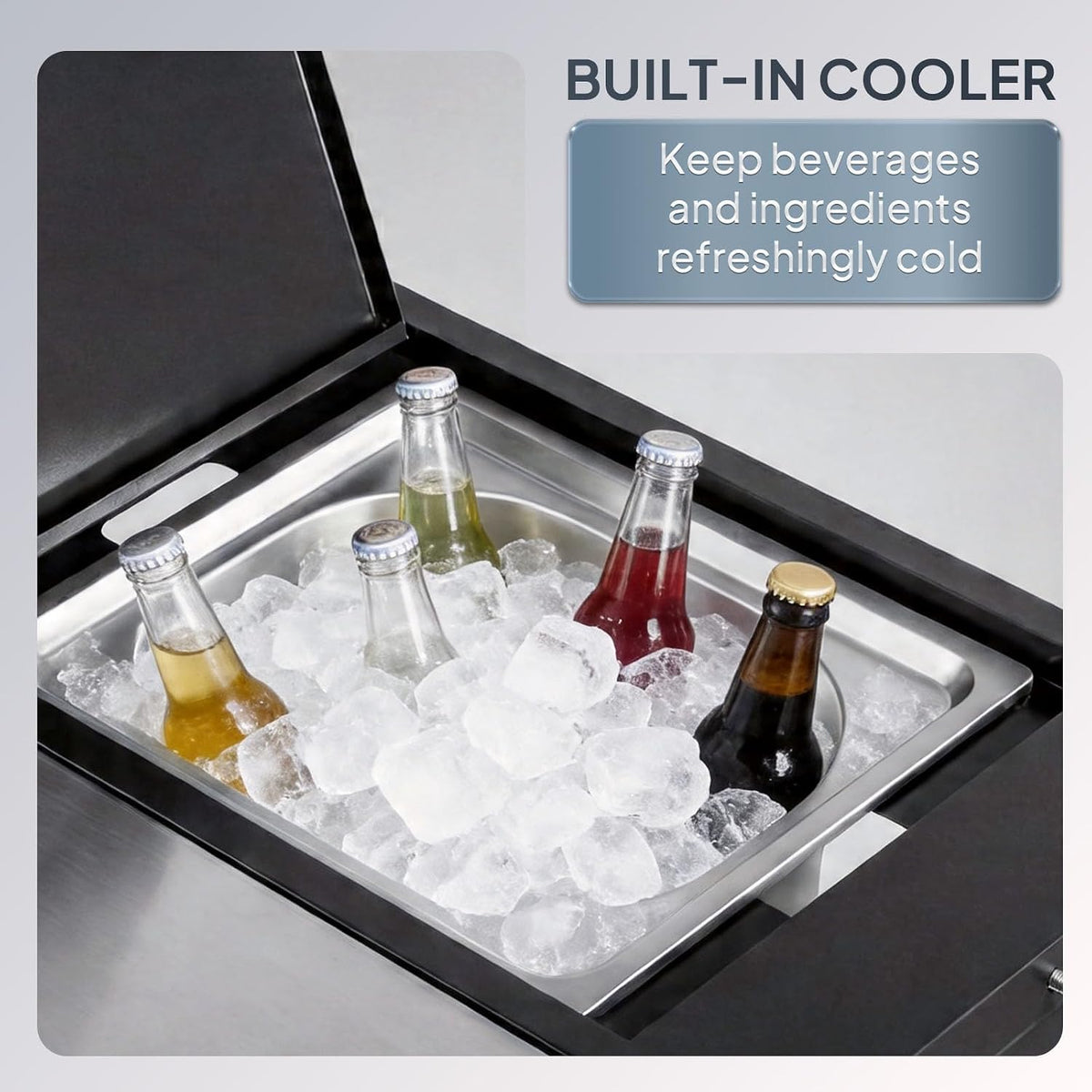 Stainless Steel Outdoor Grill Cart With Sink
