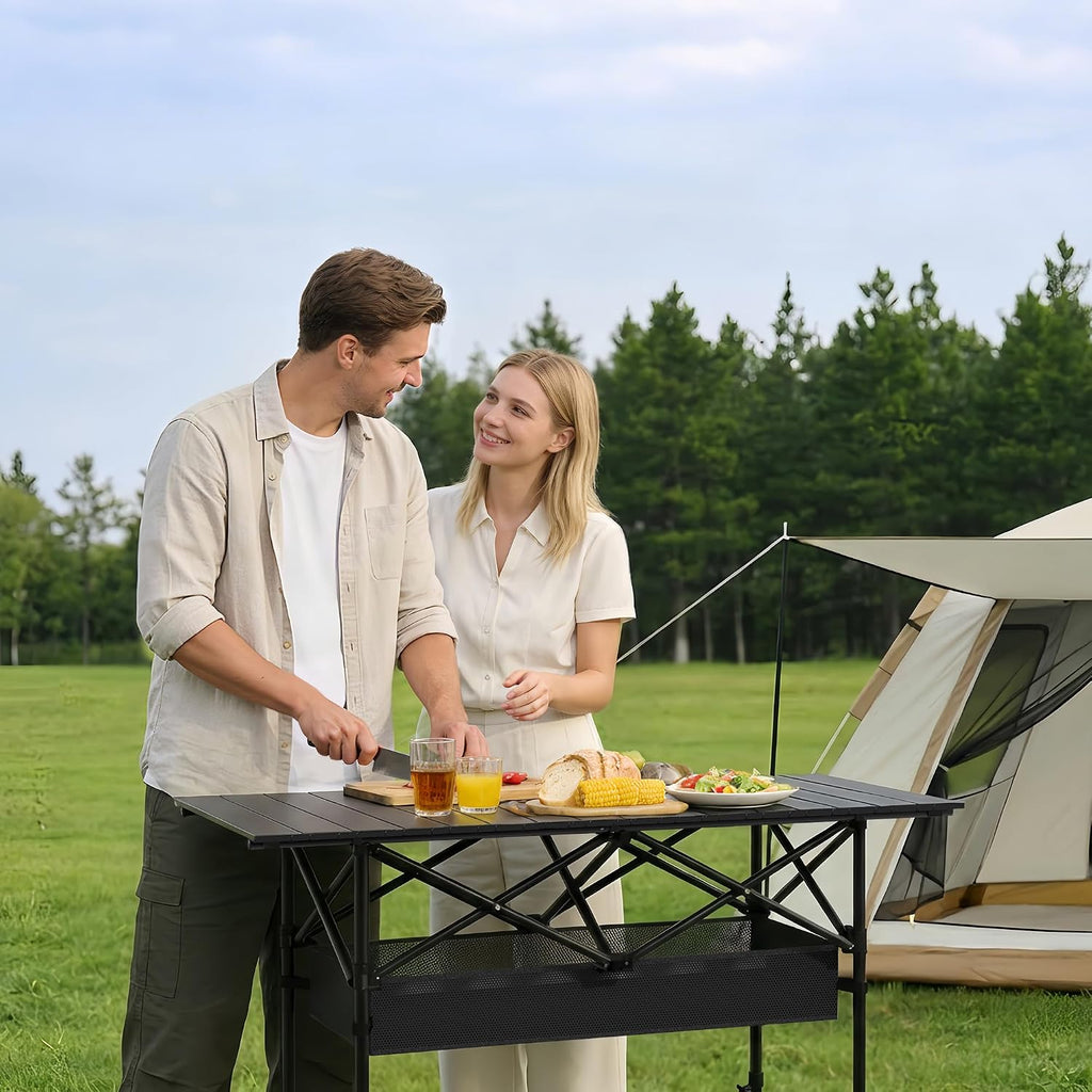 Folding Roll‑Up Portable Camping Picnic Table