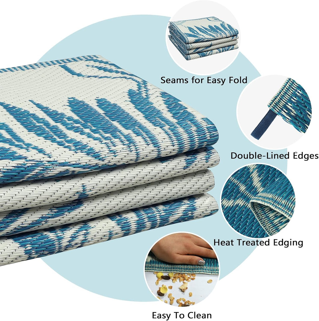 Reversible Plastic Straw Outdoor Rug