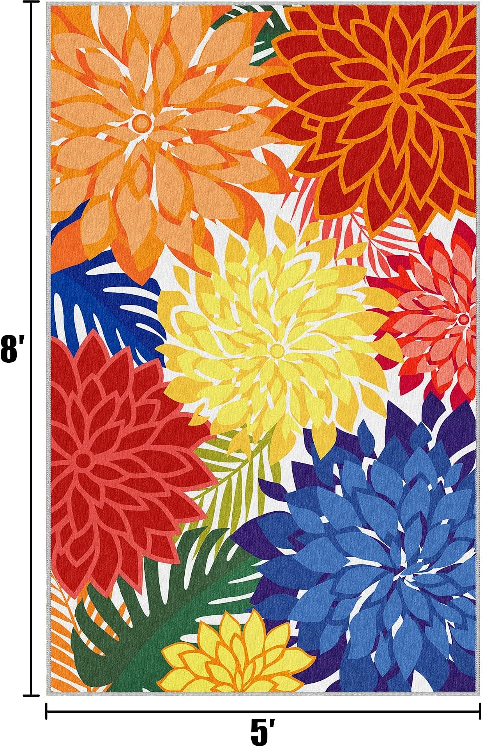 Colorful Washable Outdoor Patio Rug