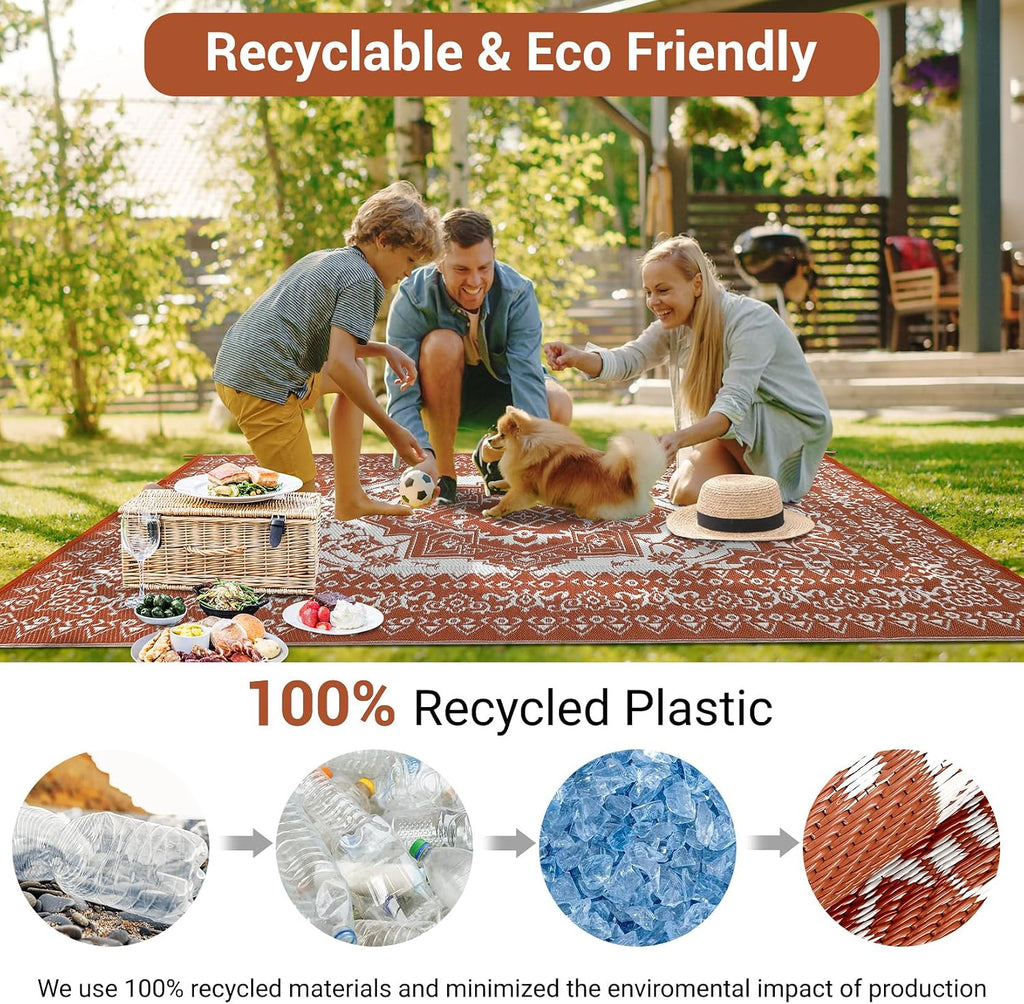 Reversible PP Straw Outdoor Patio Rug