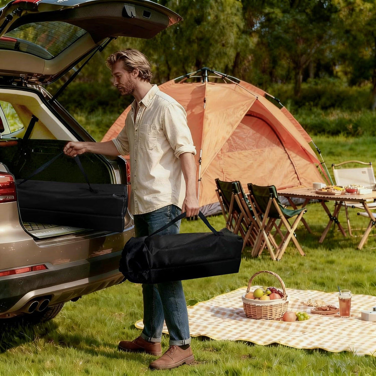 Folding Roll‑Up Portable Camping Picnic Table