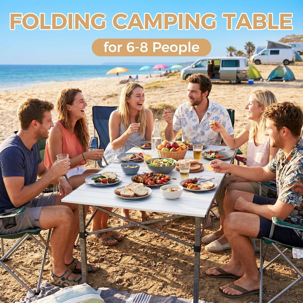 53.5" Heavy‑Duty Folding Camping Table, 265 LBS