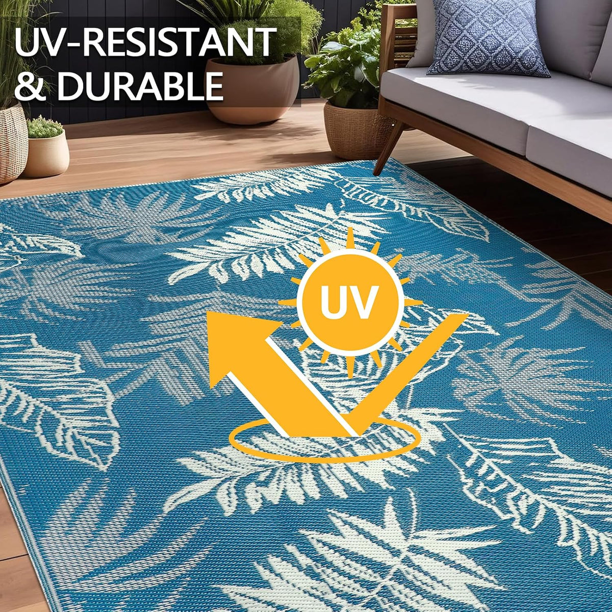 Reversible Plastic Straw Outdoor Rug