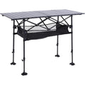Adjustable Camping Table with Storage for Grill & Picnic