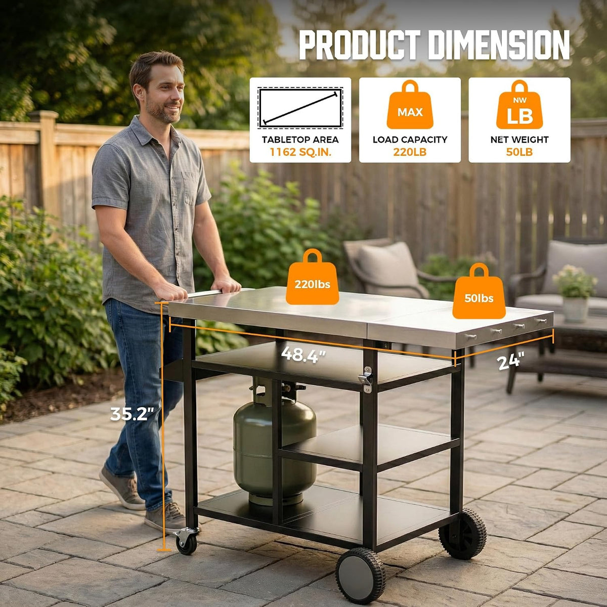Stainless Steel Outdoor Cooking Table